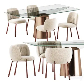 Mys Chairs Spike Table by Midj